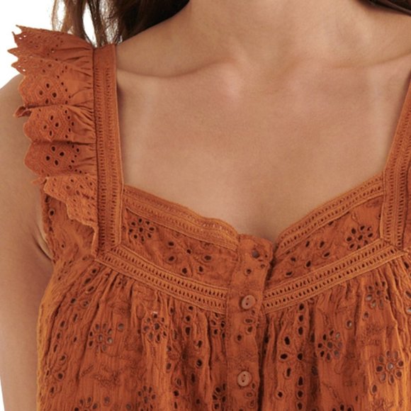 Lucky Brand Embroidered Tank - Glazed Ginger - Picture 5 of 6